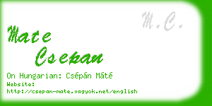 mate csepan business card